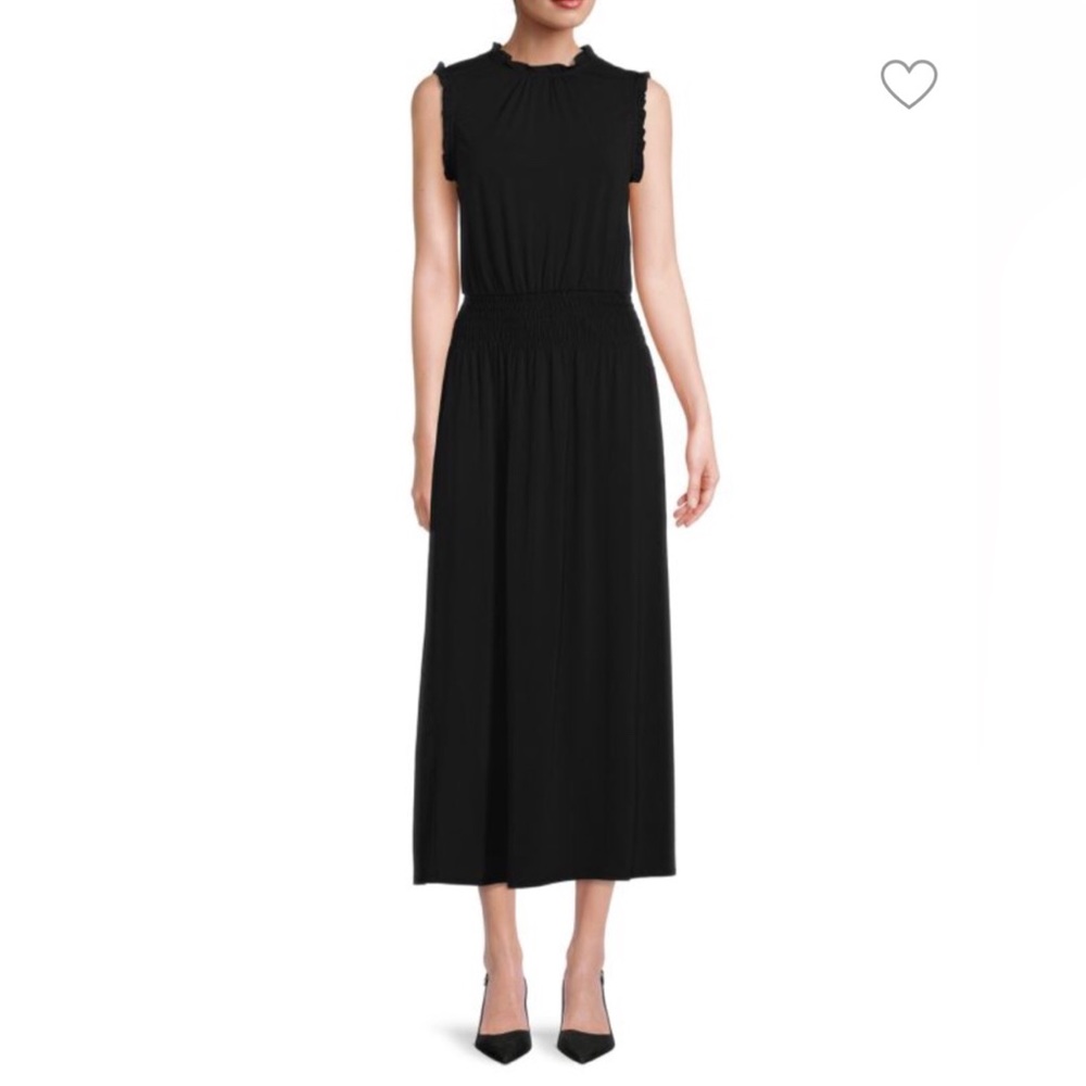 H by Halston size L Shirred Waist Maxi Dress